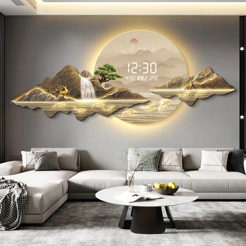 Orizzonte del Tempo – Arte luminosa con orologeria digitale integrata.