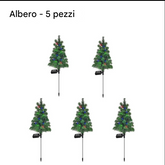 Decorazioni natalizie solari: alberi con luci a LED