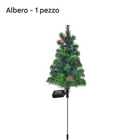 Decorazioni natalizie solari: alberi con luci a LED
