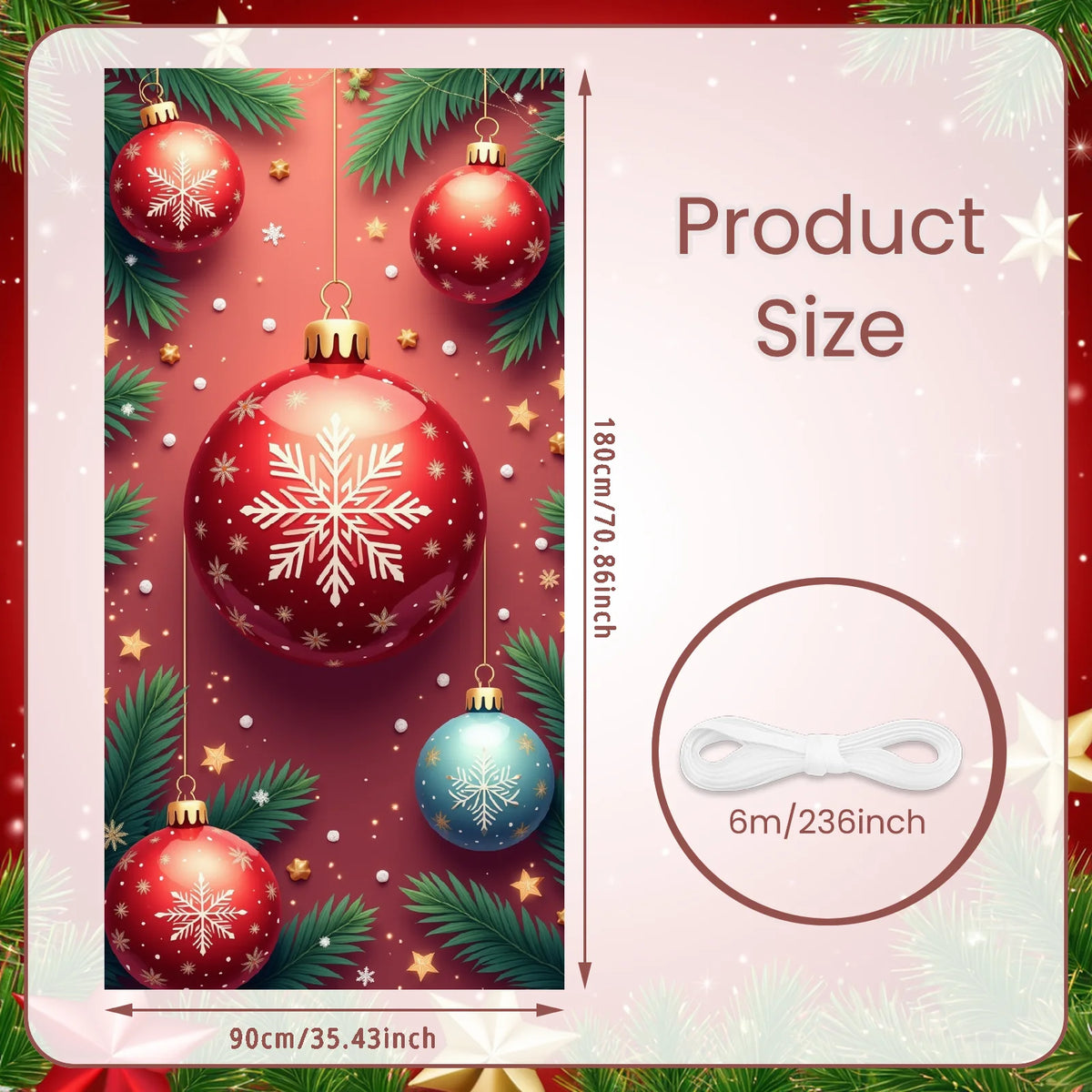 Bandiera di Natale da appendere alla porta