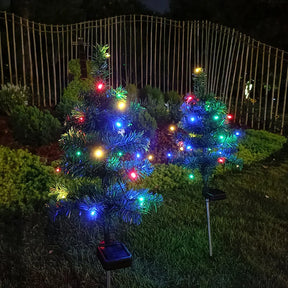 Decorazioni natalizie solari: alberi con luci a LED