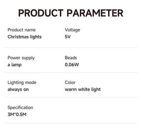 Striscia luminosa decorativa a LED a forma di stella per Natale