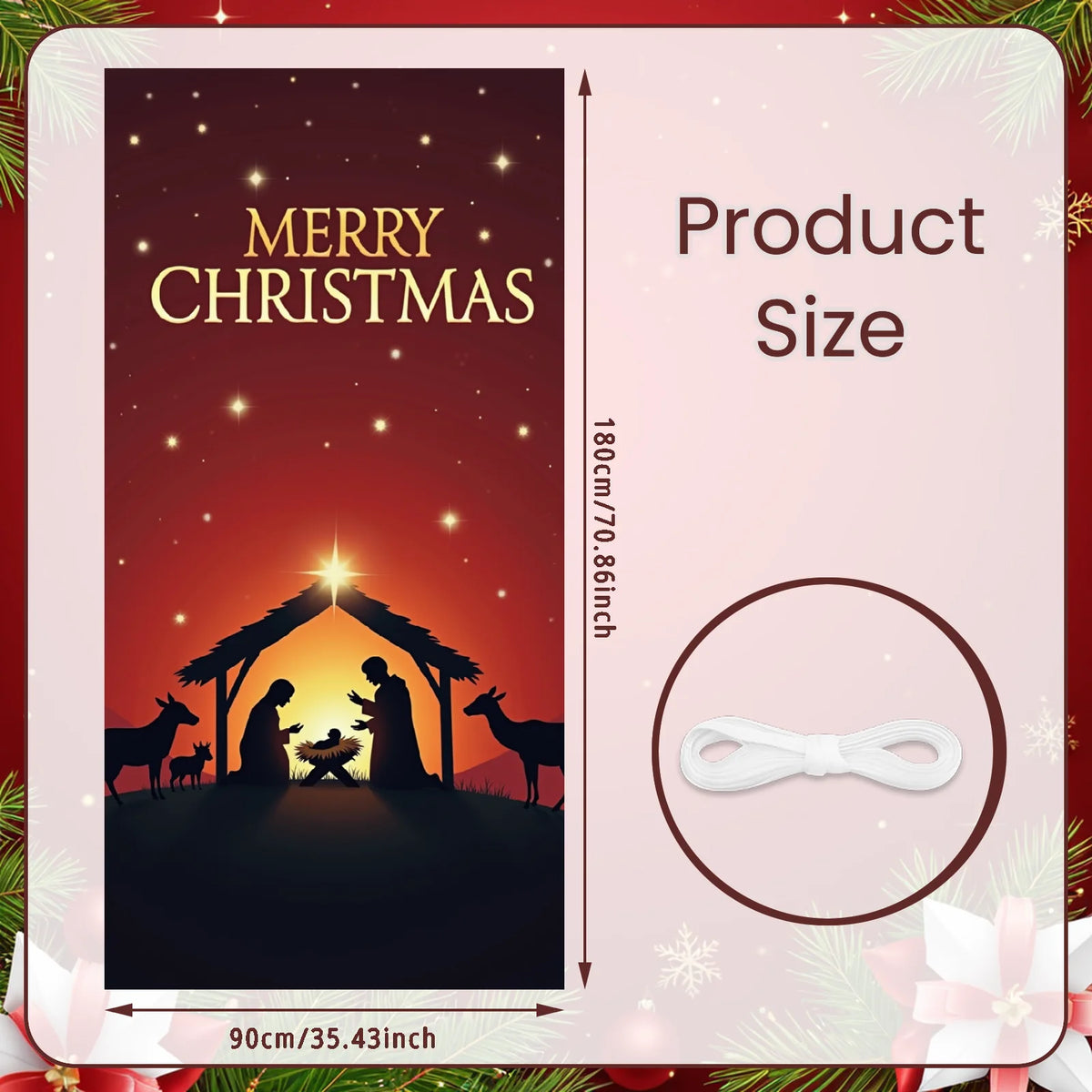 Bandiera di Natale da appendere alla porta