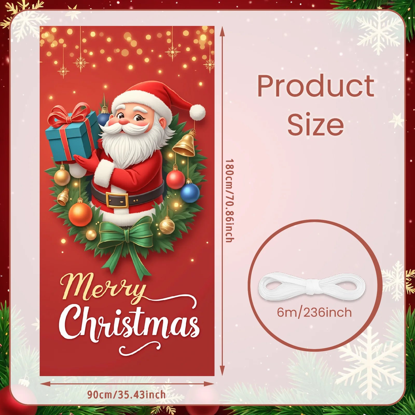 Bandiera di Natale da appendere alla porta