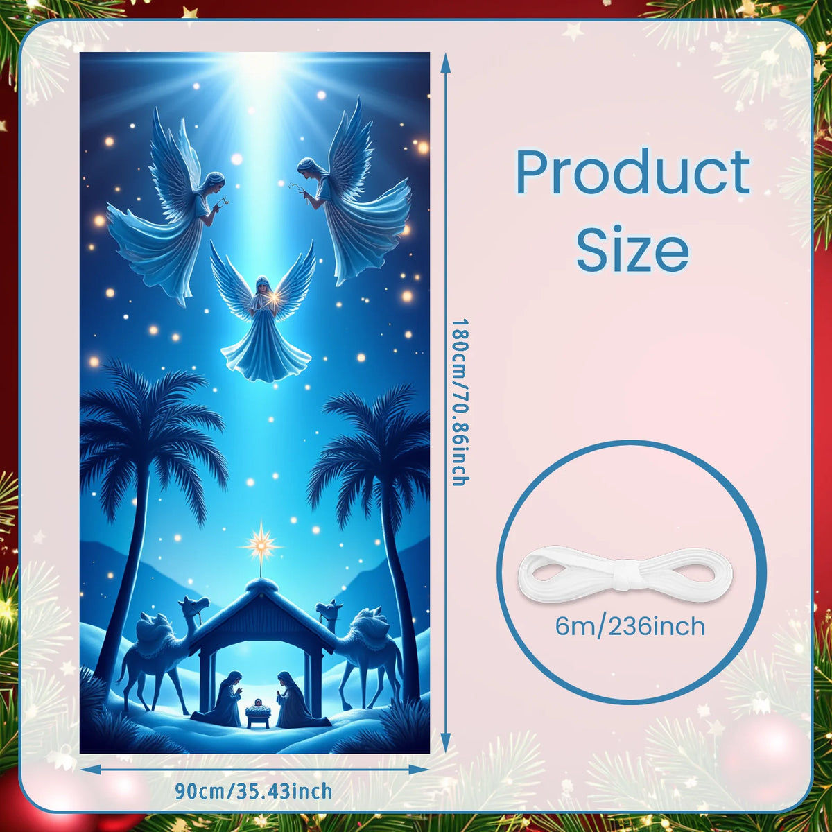 Bandiera di Natale da appendere alla porta