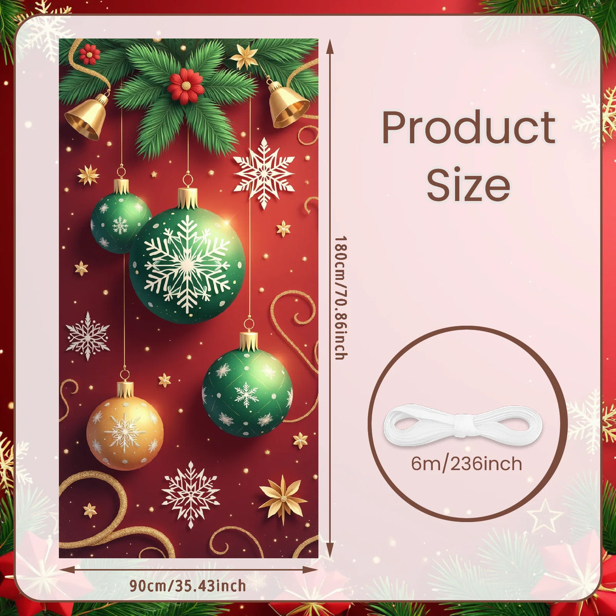 Bandiera di Natale da appendere alla porta