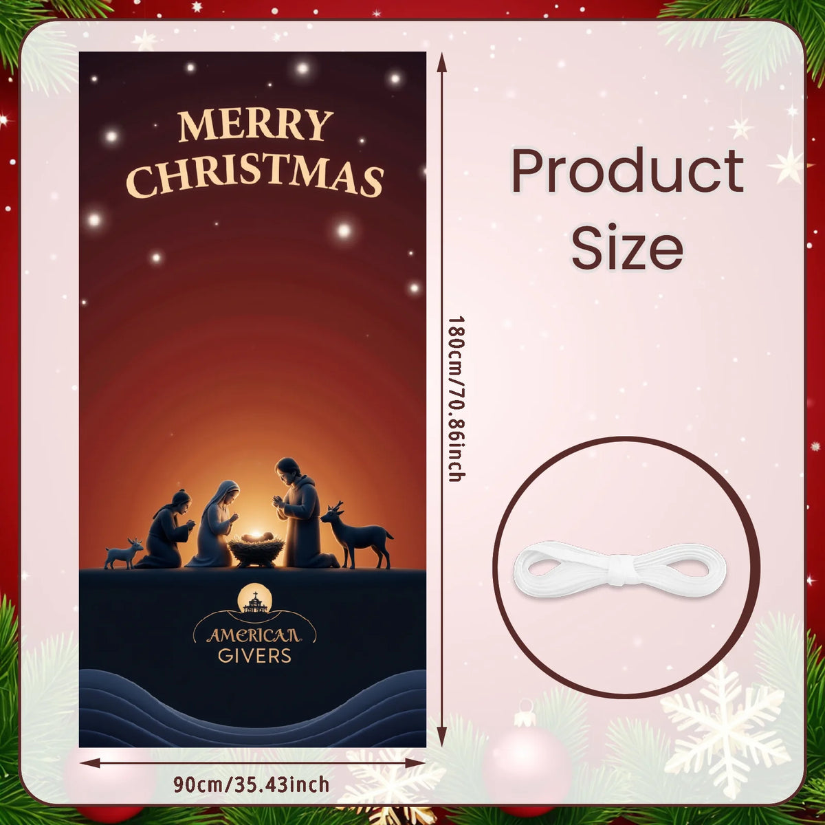 Bandiera di Natale da appendere alla porta