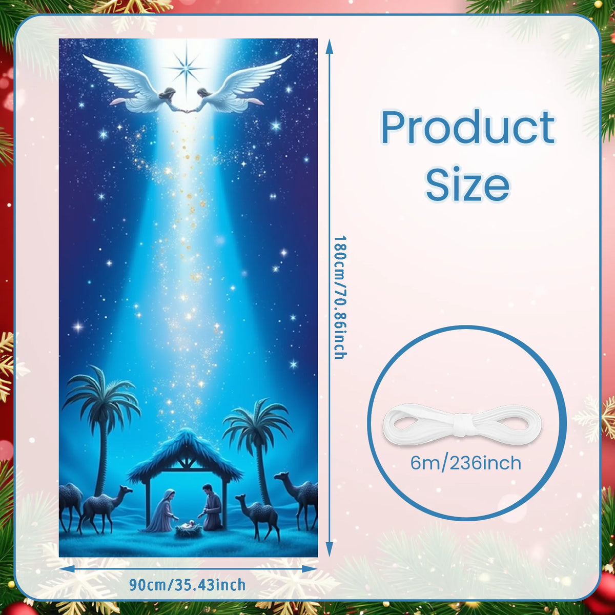 Bandiera di Natale da appendere alla porta