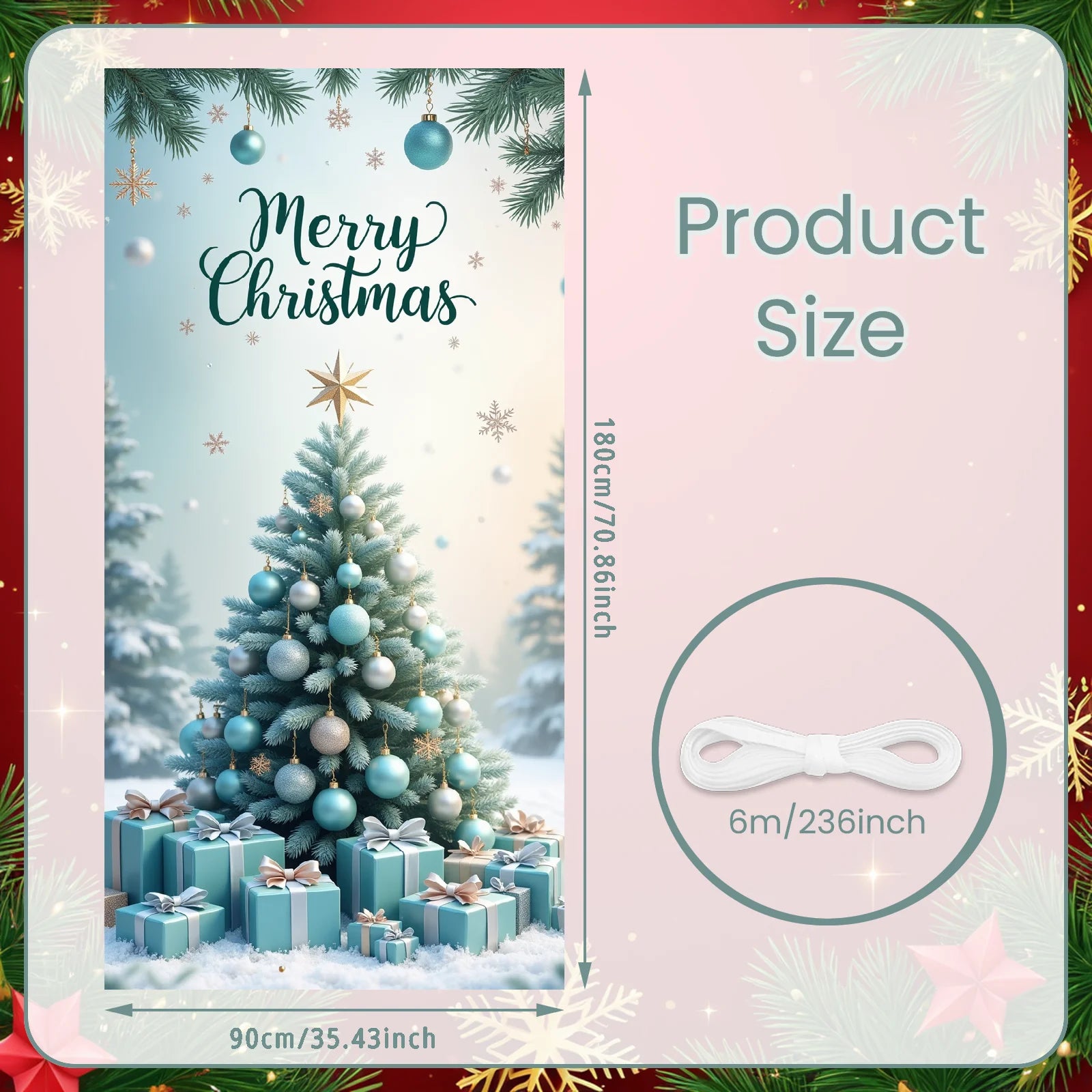 Bandiera di Natale da appendere alla porta