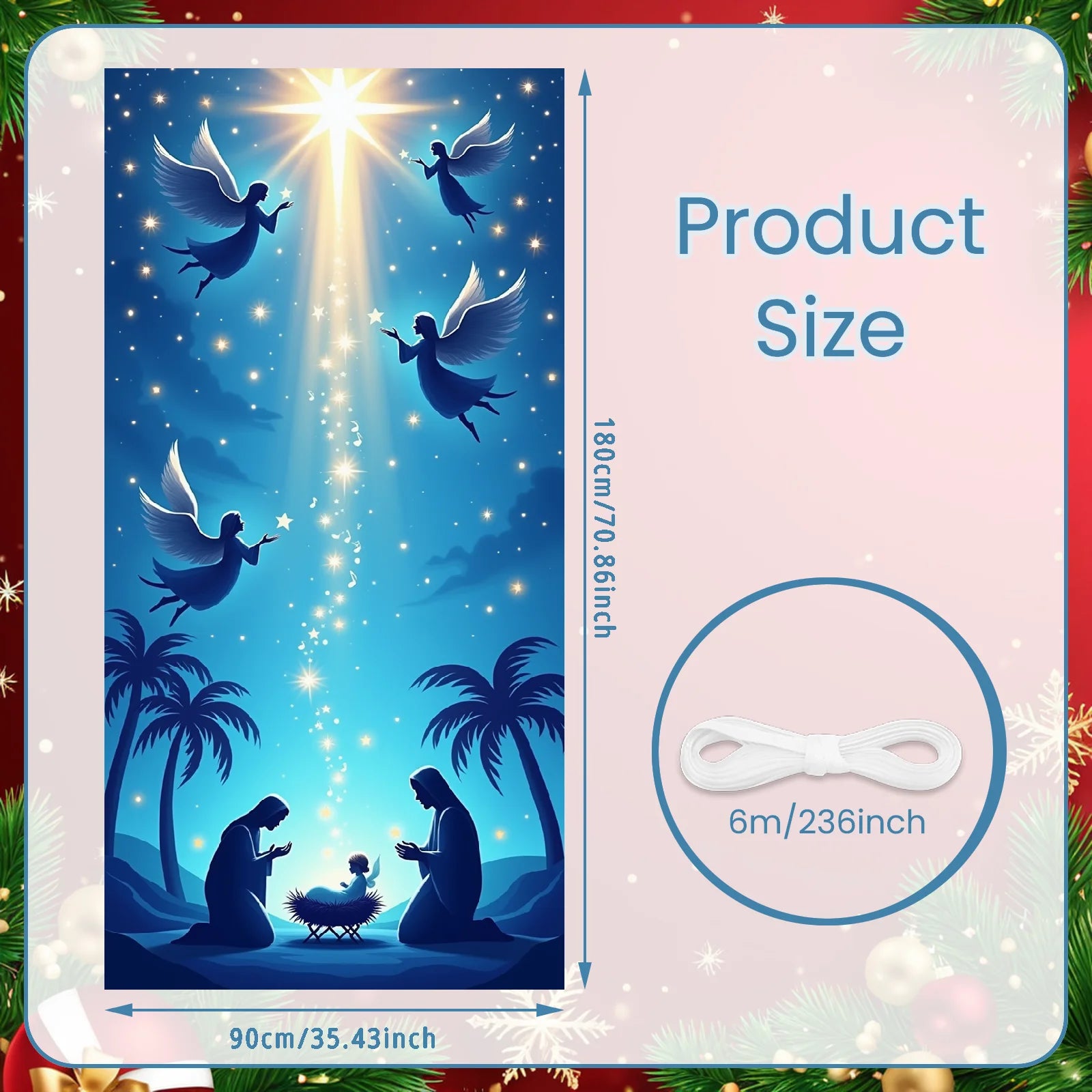 Bandiera di Natale da appendere alla porta