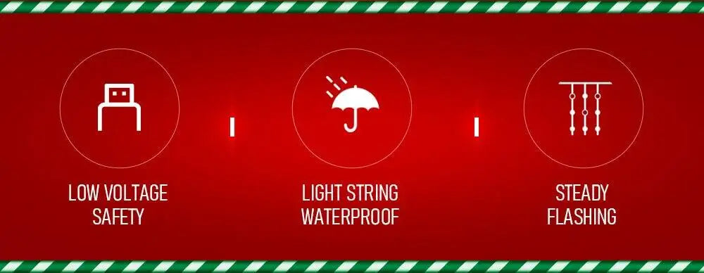 Striscia luminosa decorativa a LED a forma di stella per Natale