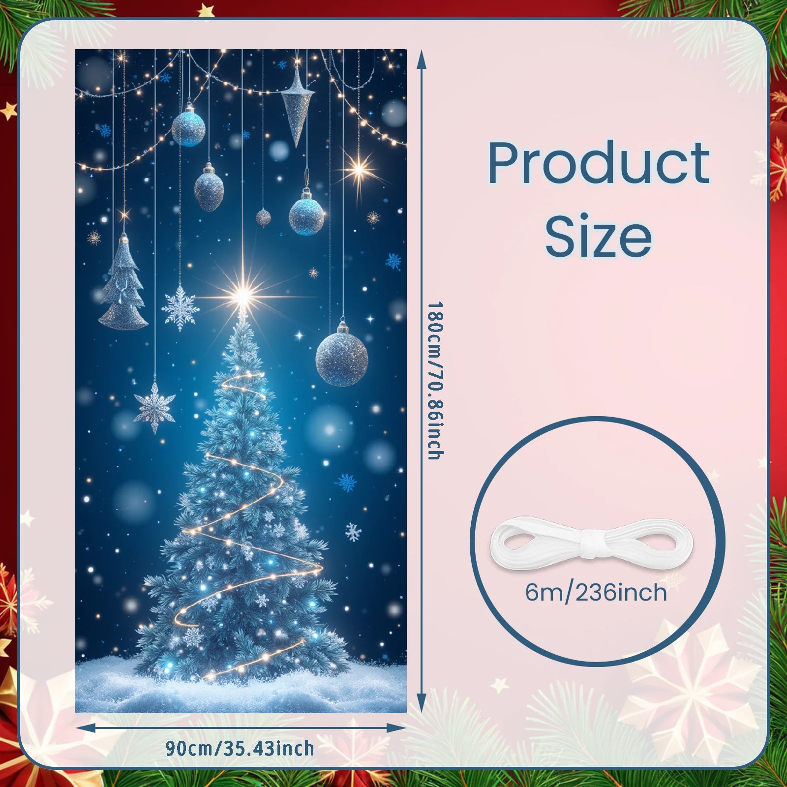 Bandiera di Natale da appendere alla porta