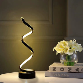Spiral Light: Candeeiro de Mesa LED Regulável