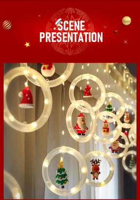 Striscia luminosa decorativa a LED a forma di stella per Natale