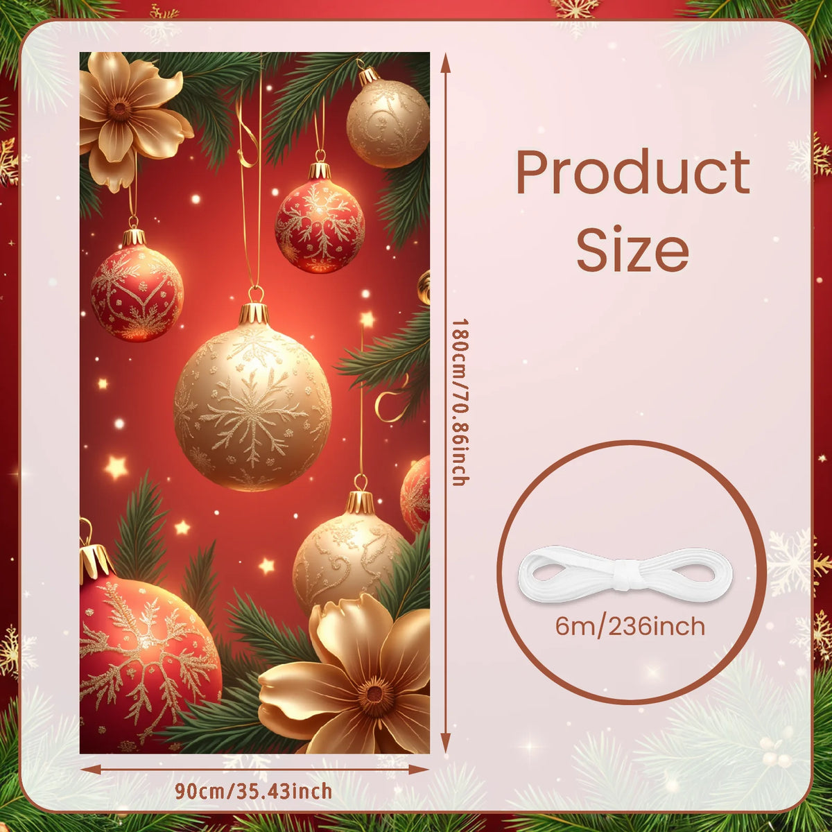 Bandiera di Natale da appendere alla porta