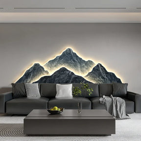 Montagne Eterne – Design senza tempo con illuminazione 3D. 