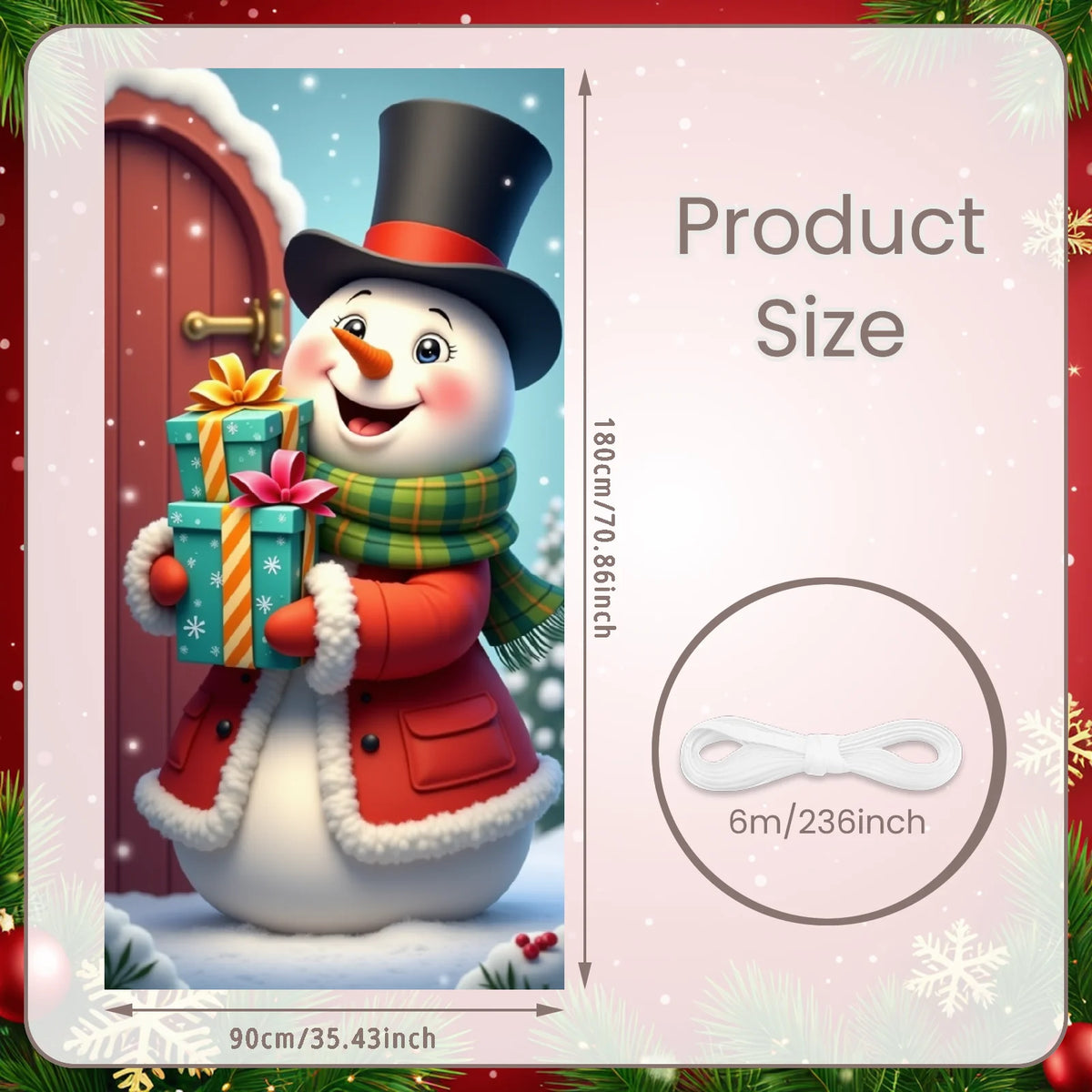 Bandiera di Natale da appendere alla porta