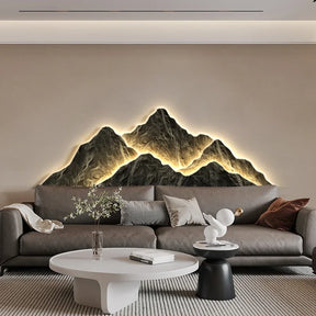 Montagne Eterne – Design senza tempo con illuminazione 3D. 