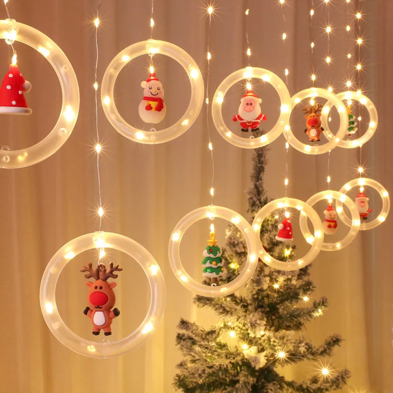 Striscia luminosa decorativa a LED a forma di stella per Natale