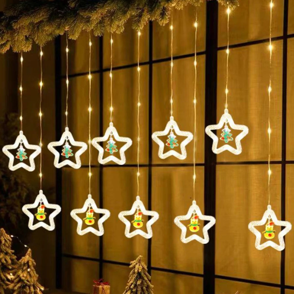 Striscia luminosa decorativa a LED a forma di stella per Natale