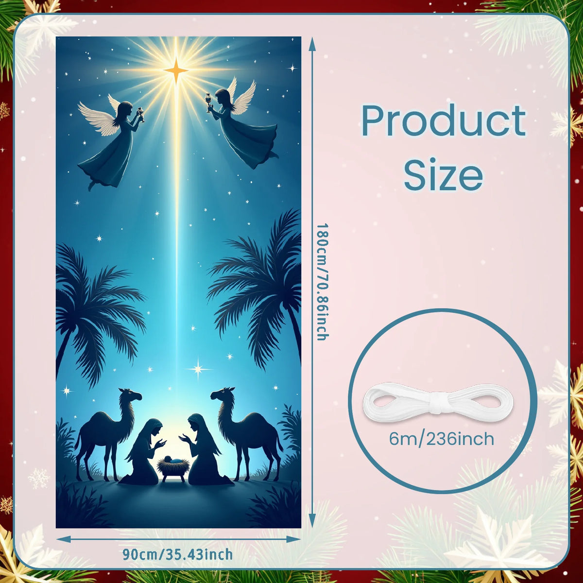 Bandiera di Natale da appendere alla porta