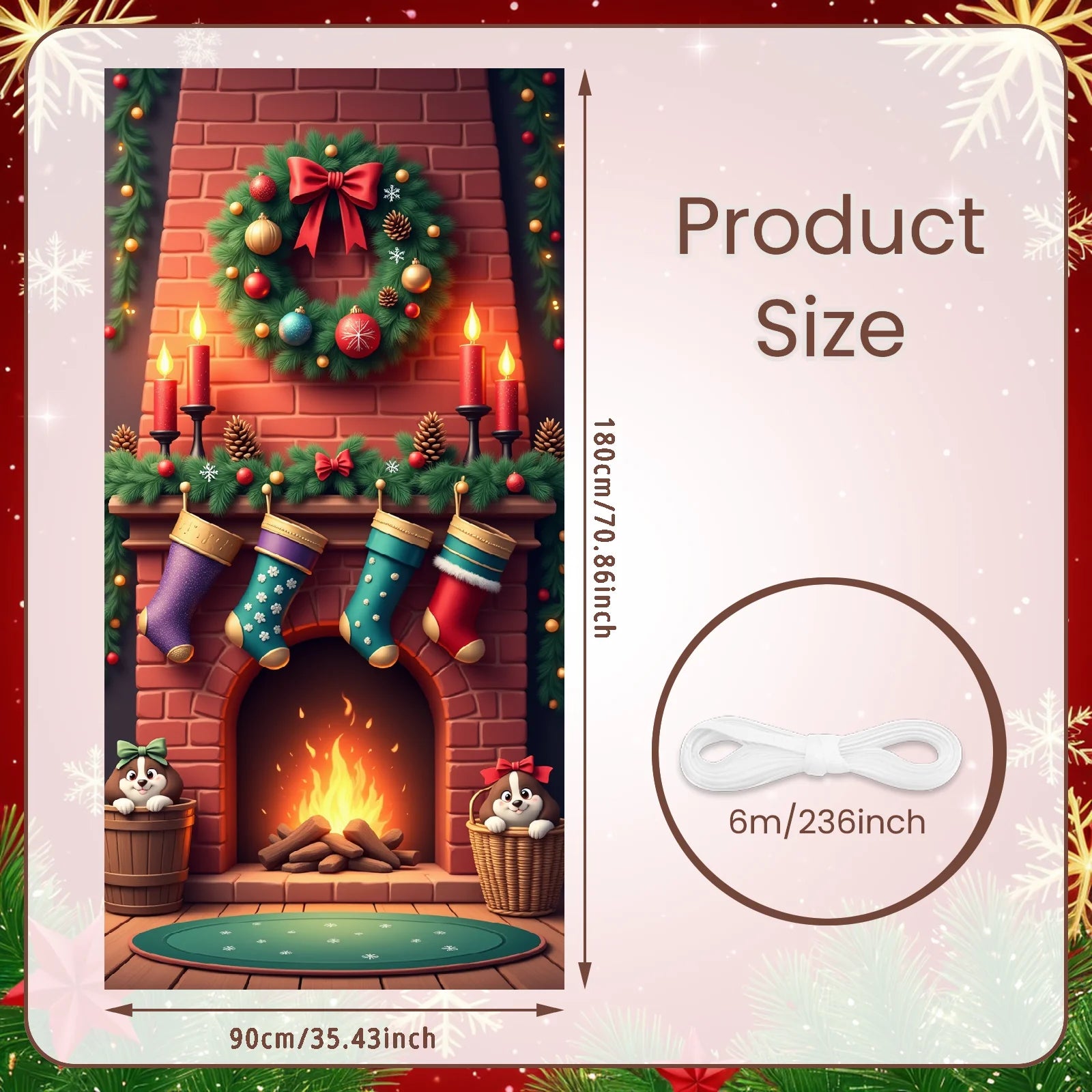 Bandiera di Natale da appendere alla porta