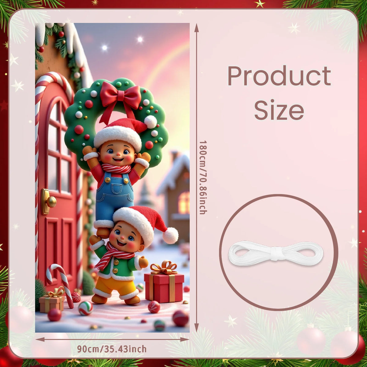 Bandiera di Natale da appendere alla porta