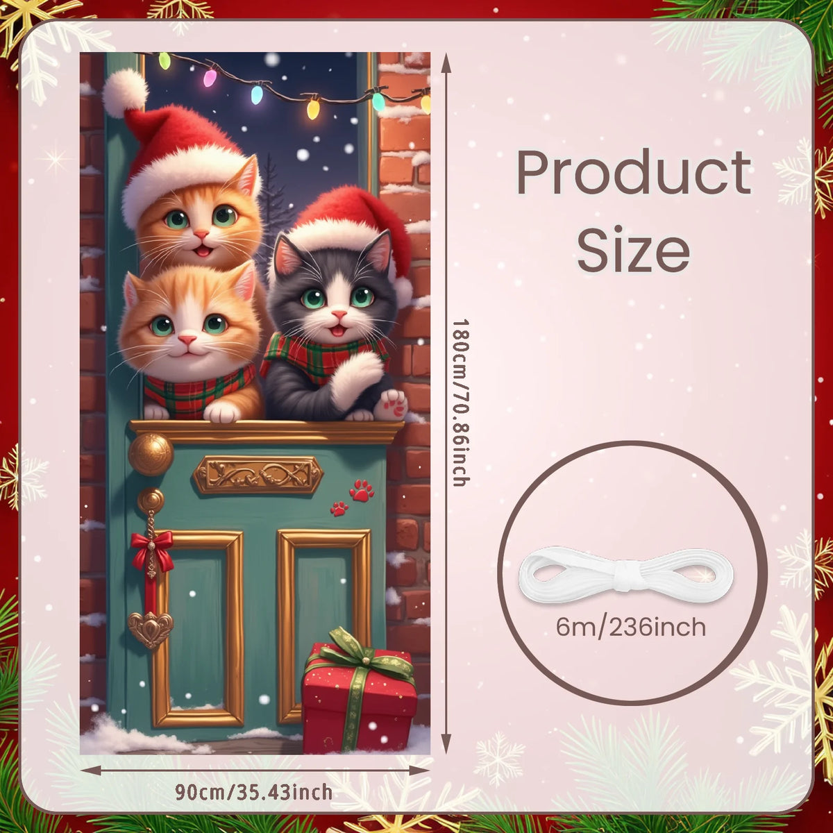 Bandiera di Natale da appendere alla porta