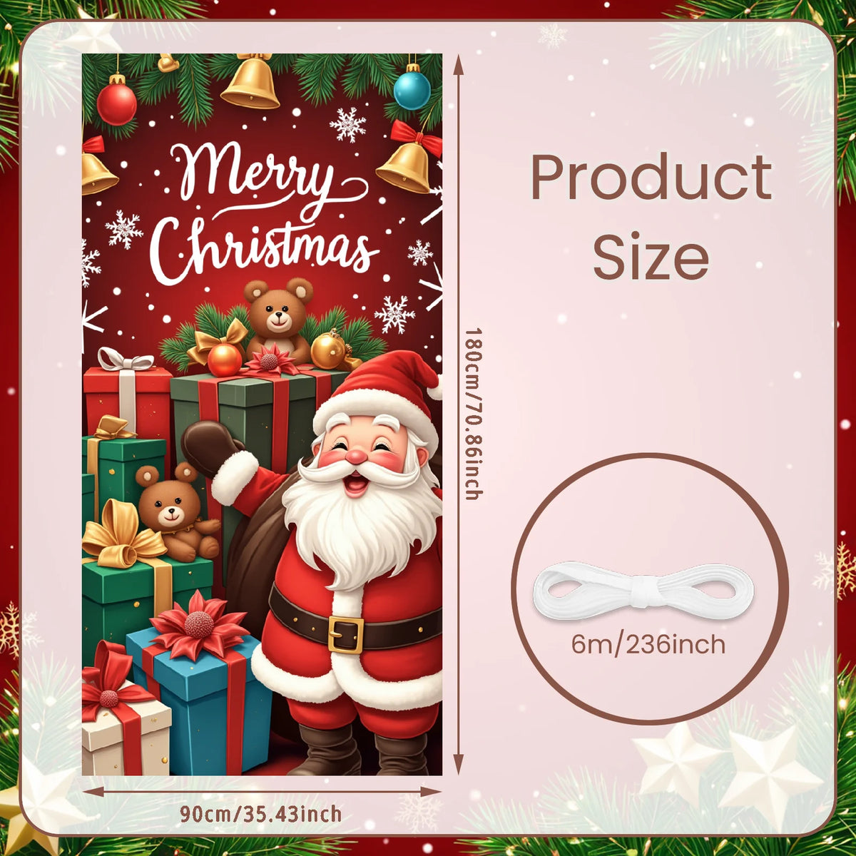 Bandiera di Natale da appendere alla porta