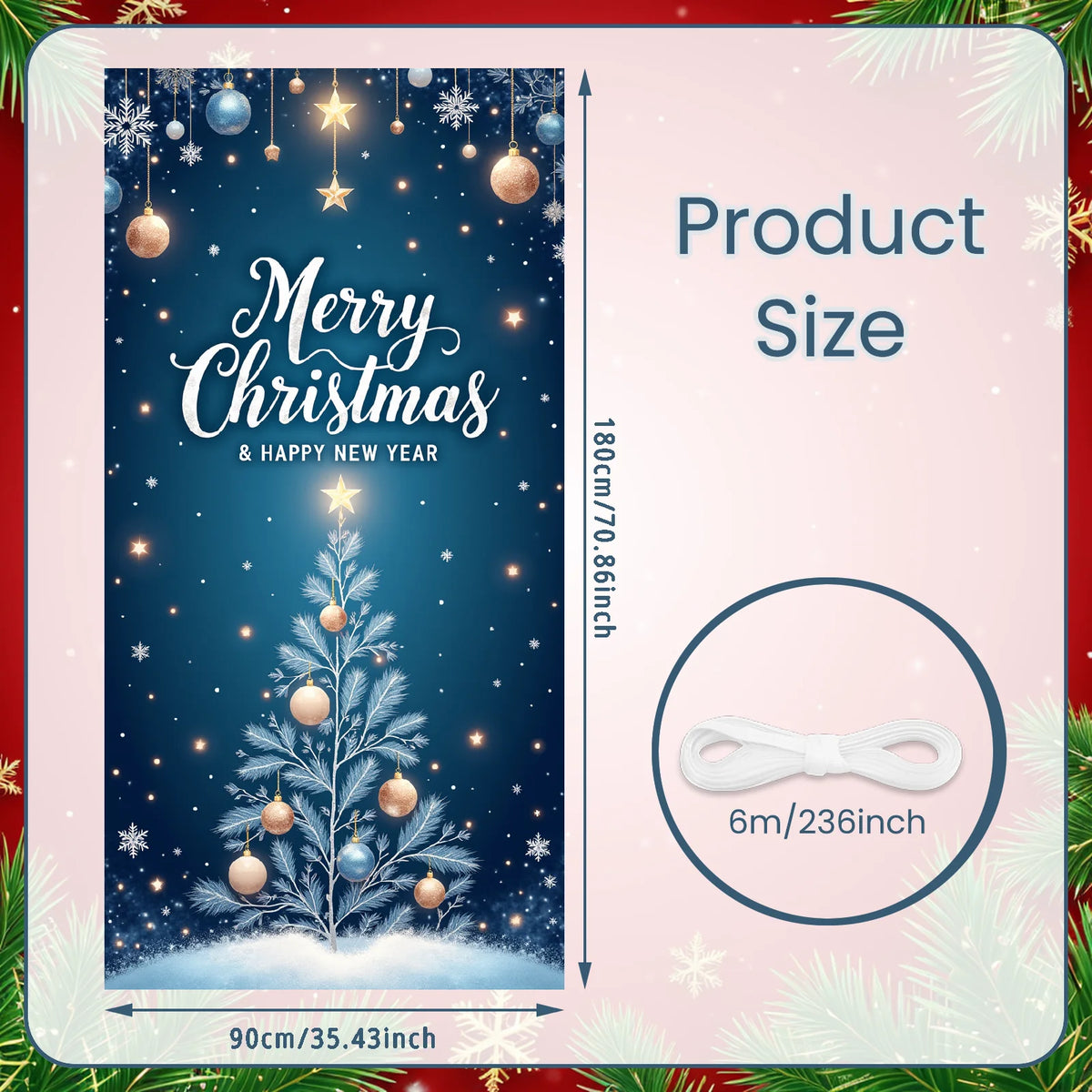 Bandiera di Natale da appendere alla porta