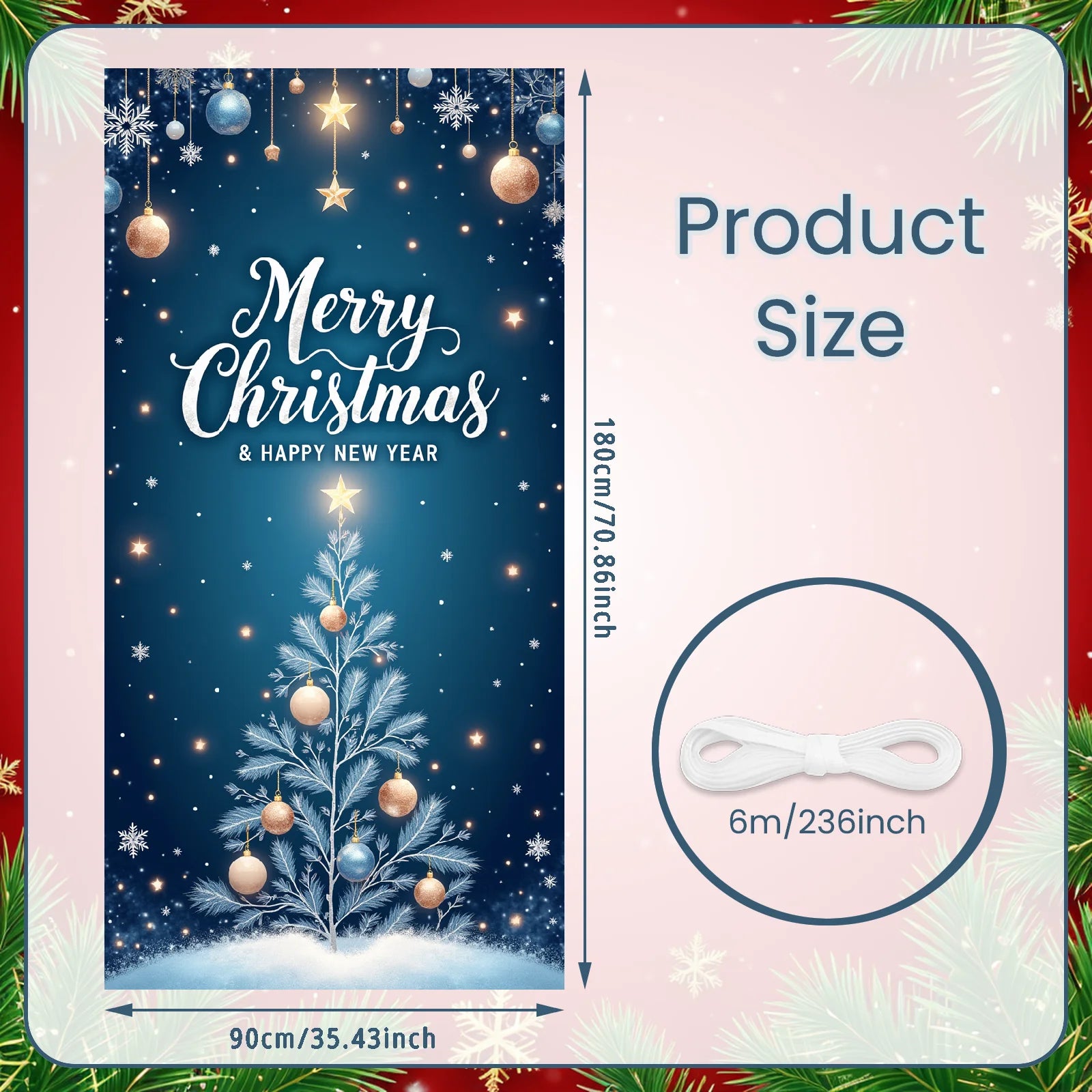 Bandiera di Natale da appendere alla porta